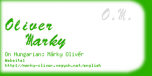 oliver marky business card