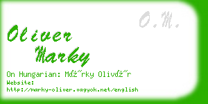 oliver marky business card